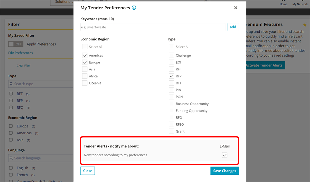 Smart City Tender Premium Preferences